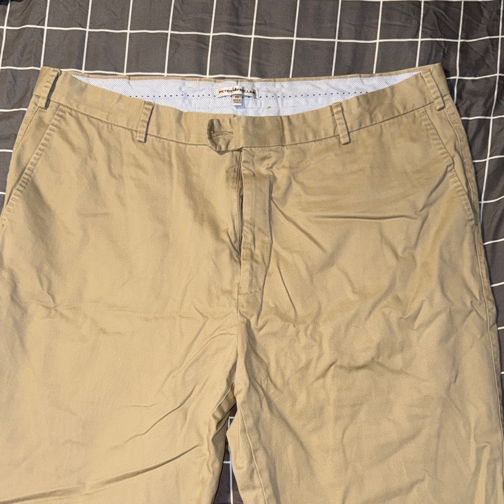 Peter Millar Men's Tan Classic Fit Pants 40W